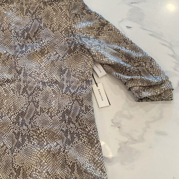 Babaton - Aritiza - Macauley Blazer, Snakeskin Pattern, Tan/Black - Size 10 - Picture 8 of 9